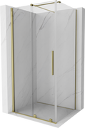 Kabiny prysznicowe - Mexen Velar kabina prysznicowa rozsuwana 90x80 cm, transparent, złota - 871-090-080-01-50 - miniaturka - grafika 1