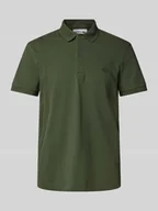 Koszulki męskie - Koszulka polo z wiskozy z naszywką z logo model ‘PIQUE’ - miniaturka - grafika 1