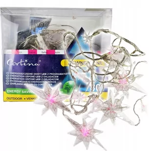 Lampki Choinkowe Gwiazdy Led Multikolor Girlanda - Oświetlenie świąteczne - miniaturka - grafika 1
