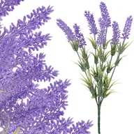 Sztuczne kwiaty - LAWENDA SZTUCZNE KWIATY LIŚCIE 34 cm DO STROIKA BUKIETU DO WAZONU GAŁĄZKA - miniaturka - grafika 1