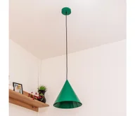 Lampy sufitowe - Lampa wisząca na przewodzie ETNA 1xE27/15W/230V śr. 25 cm zielona - miniaturka - grafika 1