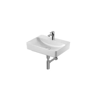 Koło Laufen Kartell Umywalka wisząca 46x28x12 cm z otworem na baterię biała H8153350001111 H1118 - Umywalki - miniaturka - grafika 1