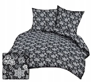 pościel bawełna lux 180x200 + 2 poszewka B 388-1 koronka na czarnym - Pościel pościel bawełna lux 180x200 + 2 poszewka B 388-1 koronka na czarnym - Pościel - miniaturka - grafika 1