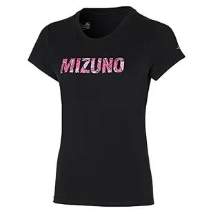 Mizuno Athletic Tee Koszulka damska, czarny, L - Koszulki i topy damskie - miniaturka - grafika 1