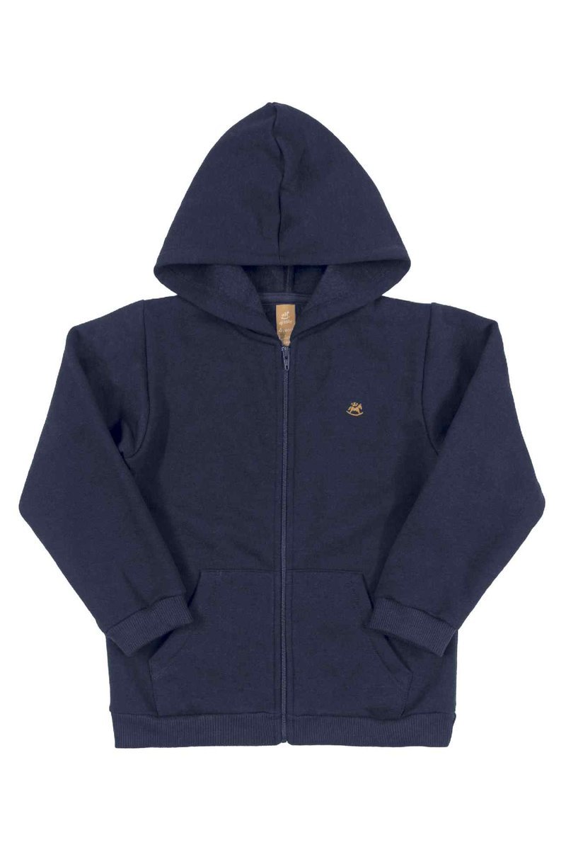 Chłopięca bluza z kapturem granatowa Up Baby r.86