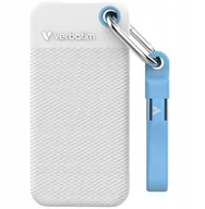 Dyski SSD - Verbatim Pocket SSD 2TB USB-C 3.2 gen.2 biały-jasnoniebieski 32321 - miniaturka - grafika 1