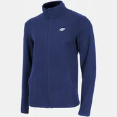 Bluzy męskie - Bluza Męska 4F Polarowa Polar Rozpinany Bez Kaptura Termoaktywny M460 Granatowy 4XL - miniaturka - grafika 1