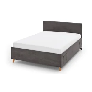 Antracytowe tapicerowane łóżko dziecięce ze schowkiem ze stelażem 120x200 cm Cool – Meise Möbel - Łóżeczka i kojce - miniaturka - grafika 1