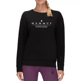 Bluzy damskie - Mammut Damska bluza z logo Core Crew Neck, czarny, M - grafika 1