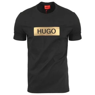 HUGO BOSS Koszulka Męska T-Shirt Bawełniany Czarny Logo Napis r. XXL - Koszulki męskie HUGO BOSS Koszulka Męska T-Shirt Bawełniany Czarny Logo Napis r. XXL - Koszulki męskie - miniaturka - grafika 1
