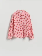 Koszule damskie - Reserved - Wzorzysta koszula z wiskozy - wielobarwny - miniaturka - grafika 1