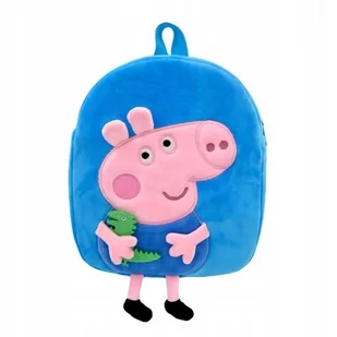 Plecak Dziecięcy Szkolny Przedszkolny ŚWINKA PEPPA GEORGE - Niebieski - Plecaki szkolne i tornistry - miniaturka - grafika 1