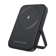 Powerbanki - Powerbank magnetyczny Choetech B742 5000mAh 20W PD z podstawką (czarny) - miniaturka - grafika 1