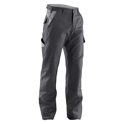 KÜBLER Workwear KÜBLER IDENTIQ Cotton spodnie robocze, antracytowe, rozmiar 40, męskie spodnie robocze z bawełny, spodnie robocze z kieszeniami ochronnymi na kolana zgodnie z normą EN 14404, wygodne