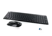 Zestawy myszka + klawiatura - HP 802450-051 klawiatura Dołączona myszka Biuro RF Wireless AZERTY Francuski Czarny, Biały - miniaturka - grafika 1