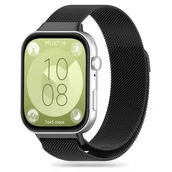Akcesoria do smartwatchy - Pasek TECH-PROTECT MilaneseBand do Huawei Watch Fit 3 Czarny - miniaturka - grafika 1