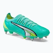 Piłka nożna - Buty piłkarskie męskie PUMA Ultra Ultimate MXSG electric peppermint/puma white/fast yellow - miniaturka - grafika 1