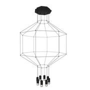 Lampy sufitowe - Linea Light SK Design INSP. Lampa wisząca 8 , czarna 80 cm - miniaturka - grafika 1