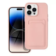 Etui i futerały do telefonów - OEM Futerał Card Case Do Iphone 14 Pro Max Różowy - miniaturka - grafika 1