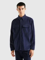 Koszule męskie - Benetton Koszula w kolorze granatowym - miniaturka - grafika 1