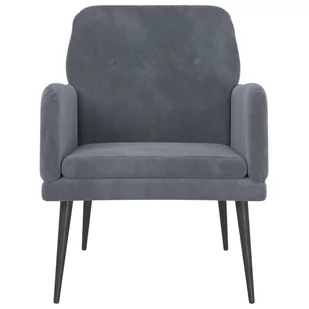Lumarko Fotel, ciemnoszary, 62x79x79 cm, obity aksamitem - Fotele - miniaturka - grafika 4