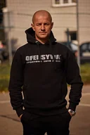 Bluzy męskie - OFENSYWA BLUZA MĘSKA Z KAPTUREM SPORTOWY TRYB ŻYCIA CZARNO/SZARA XXL - miniaturka - grafika 1