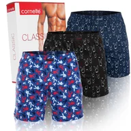 Majtki męskie - Cornette Bokserki Luźne Bawełniane BM151 Classic 3pak L - miniaturka - grafika 1