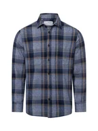 Koszule męskie - Selected Koszula męska Mężczyźni Regular Fit Bawełna niebieski marmurkowy, S - miniaturka - grafika 1