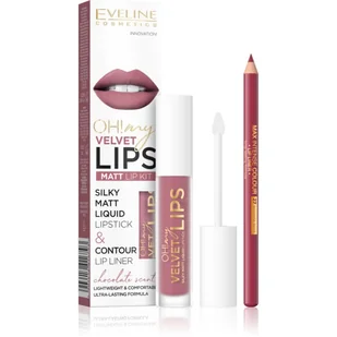 Eveline cosmetics Eveline Oh! My Lips Zestaw do Makijażu Ust 13 Brownie Biscotti EVEL-6793 - Palety i zestawy do makijażu - miniaturka - grafika 1