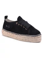 Espadryle damskie - Manebi Espadryle Sneakers D K 1.0 E0 Czarny - miniaturka - grafika 1