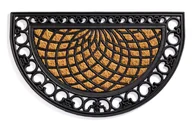 Wycieraczki - Wycieraczka Kokosowa Półokrągła Rozeta 12X450X750 Czarnobeżowa - miniaturka - grafika 1