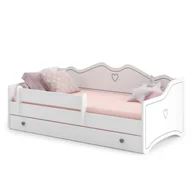 Łóżka dla dzieci i młodzieży - Łóżko dziecięce EMMA z szufladą i barierką 140x70 szary - miniaturka - grafika 1