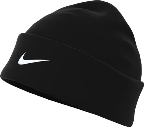 Nike Unisex Czapka Czapka U NK DF Peak Beanie SC P TM, Czarna/Biała, FQ8292-010, MISC