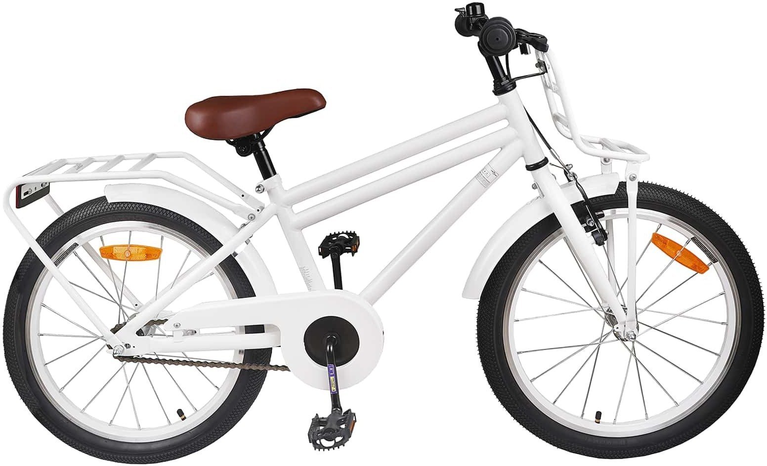 vidaXL Rower Dziecięcy 22 Cali od 7 do 12 lat Biały