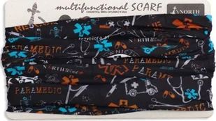 North Wind + medical Chusta - Komin ratownicza wielofunkcyjna czarna CHUSTA203 - Czapki i chusty sportowe damskie - miniaturka - grafika 1