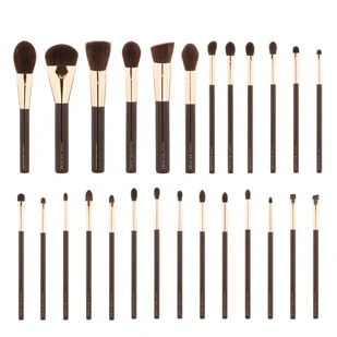 Many Brushes Chocolate Zestaw 26 profesjonalnych pędzli do makijażu, naturalne włosie, akrylowa rączka - Pędzle do makijażu - miniaturka - grafika 1