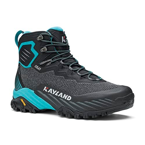 Kayland 018022500 DUKE MID W'S GTX Buty trekkingowe Damskie CZARNE AZUROWE UK 40, Czarny lazur, 41 EU
