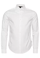 Bluzy męskie - Superdry Studios Cotton Twill Shirt Bluza męska, Optyczny, XXL - miniaturka - grafika 1