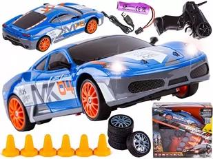 Samochód Do Driftu, Auto RC Drift 1:24 2,4 GHz 4WD NIEBIESKIE FERRARI - Zabawki zdalnie sterowane - miniaturka - grafika 1