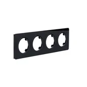 Klawisze i ramki - Ramka poczwórna, szklana, czarna, BETA ONNLINE - miniaturka - grafika 1