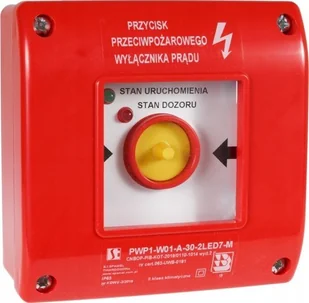 spamel Ręczny przycisk uruchamiania PWP1 2LED z młoteczkiem PWP1-W01-B-11-2LED11M PWP1-W01-B-11-2LED11M - Sprzęt przeciwpożarowy - miniaturka - grafika 1