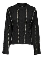 Swetry damskie - ONLY Sweter w kolorze czarno-kremowym - miniaturka - grafika 1