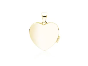 Delikatny pozłacany srebrny otwierany wisiorek puzderko sekretnik gładkie serce srebro 925 Z1816G - Wisiorki - miniaturka - grafika 2