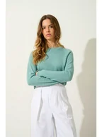 Swetry damskie - AUTHENTIC CASHMERE Kaszmirowy sweter "Ecrin" w kolorze turkusowym - miniaturka - grafika 1