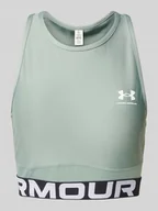 Koszulki sportowe damskie - Top krótki z nadrukiem z logo - miniaturka - grafika 1
