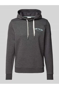 Bluza z kapturem z nadrukiem z logo - Tom Tailor - Bluzy męskie - miniaturka - grafika 1