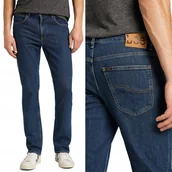Spodnie męskie - Lee BROOKLYN Dark Stonewash DżINS proste ciemne spodnie jeansowe W34 L34 - miniaturka - grafika 1