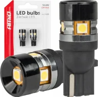 Żarówki samochodowe - Żarówki led canbus t10 w5w 5smd 3030 white 12v 24v amio-04239 - miniaturka - grafika 1