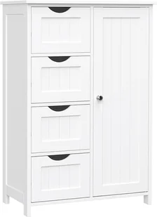 Szafka W Stylu Skandynawskim Wielofunkcyjna Biała Vasable 55 x 30 x 82 cm - Szafki łazienkowe - miniaturka - grafika 1