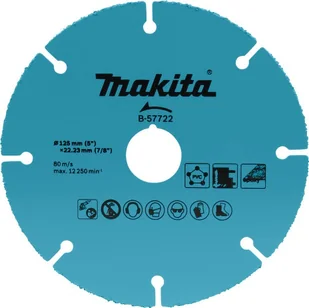 Makita TUNGSTEN CARBIDE GRIT BLADE 125X22.23MM - Tarcze do pił - miniaturka - grafika 1